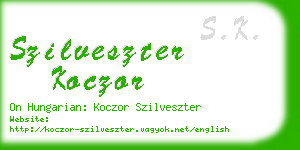 szilveszter koczor business card